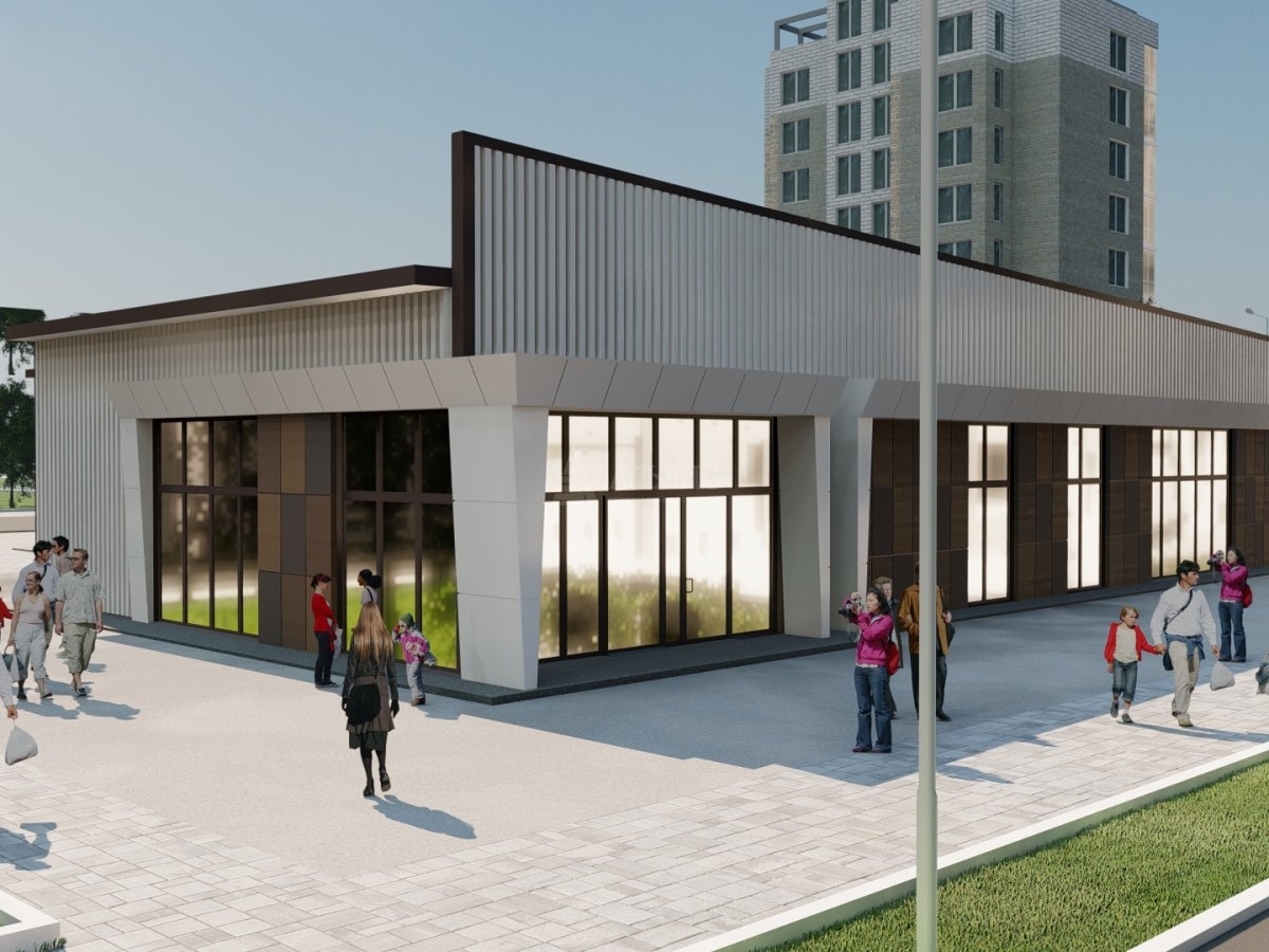 3D визуализация Магазин из сэндвич-панелей - фото 1