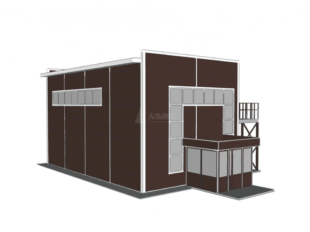 3D визуализация АБК из сэндвич-панелей - фото 8