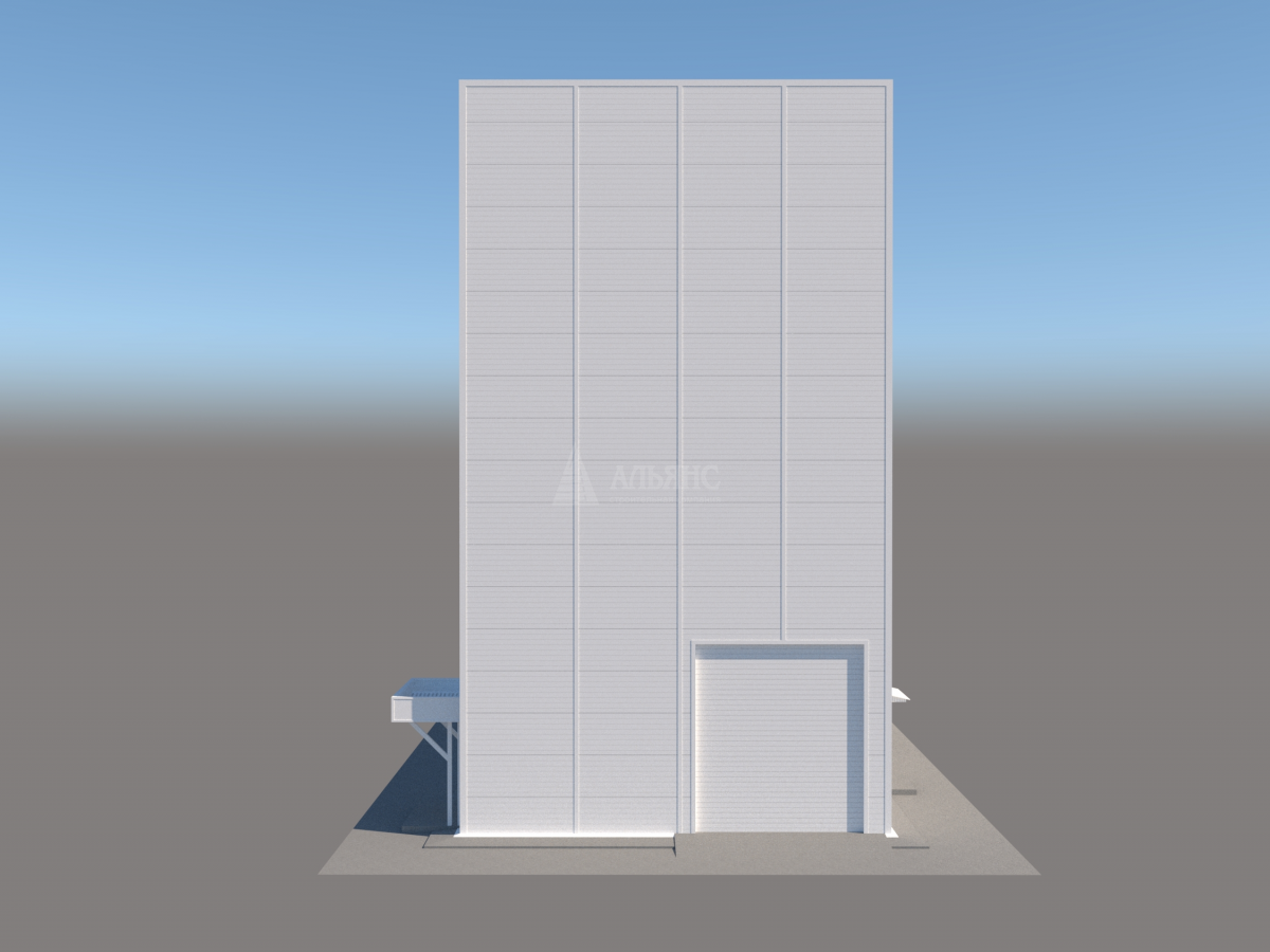 3D визуализация Административно-бытовой комплекс из сэндвич-панелей - фото 3