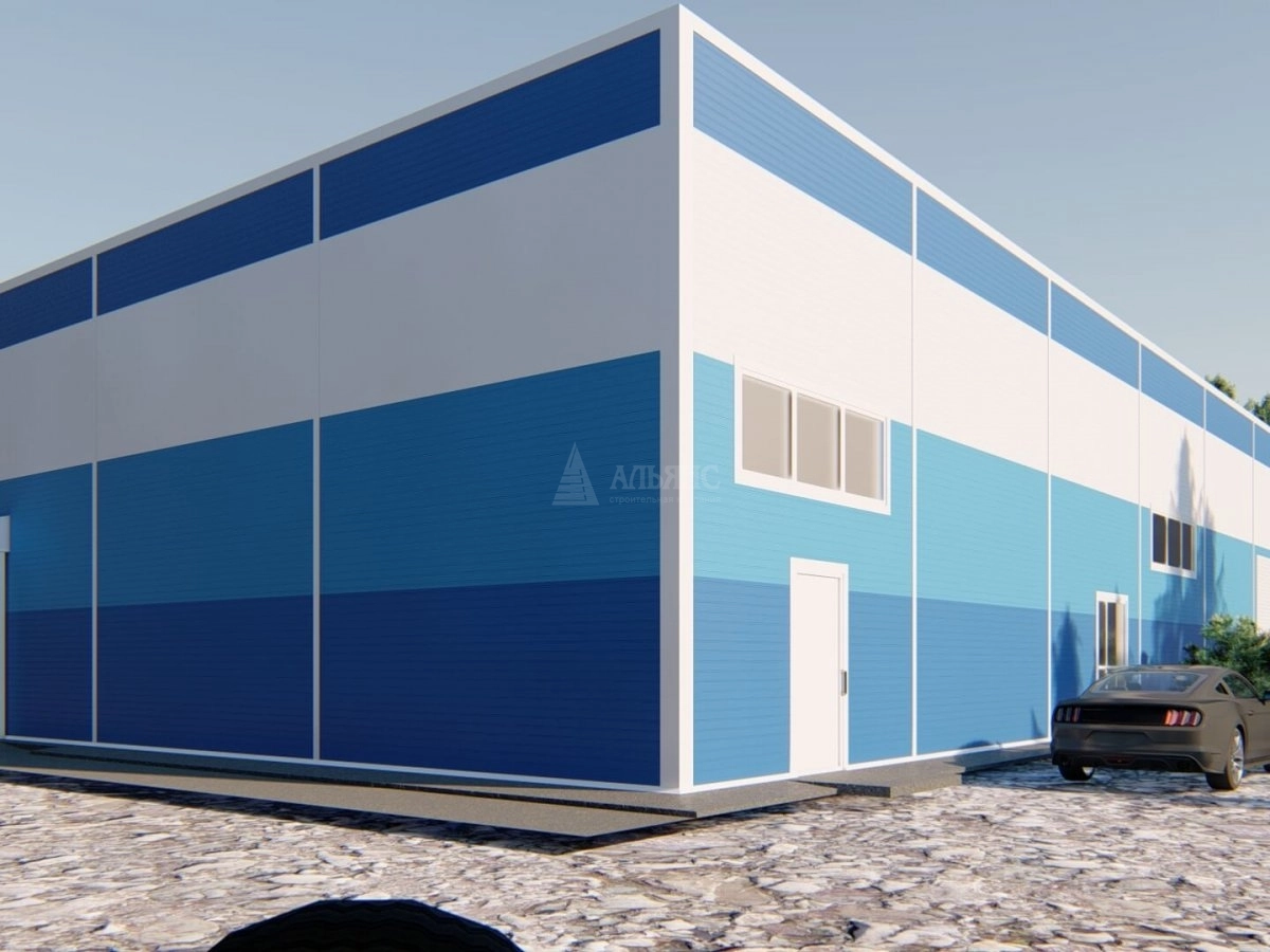 3D визуализация Магазин из сэндвич-панелей - фото 3