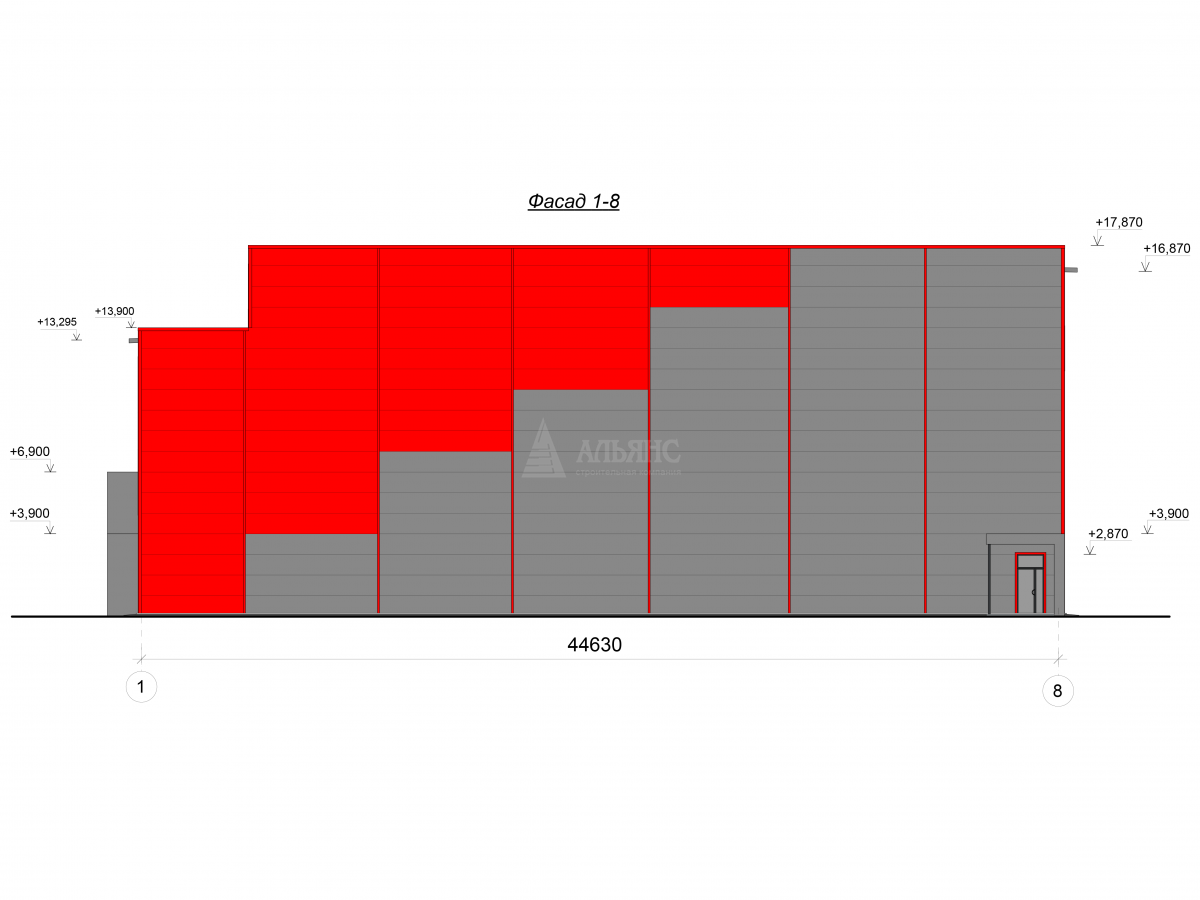 3D визуализация Склад-ангар из сэндвич-панелей - фото 16