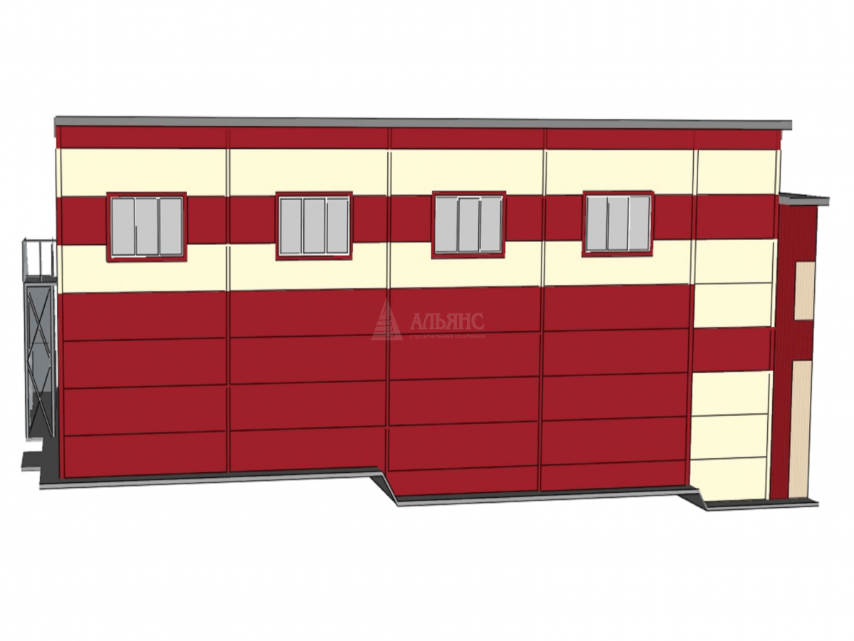 3D визуализация СТО из сэндвия-панеелей - фото 9